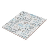 Strand-Typografie Fliese (Seite)