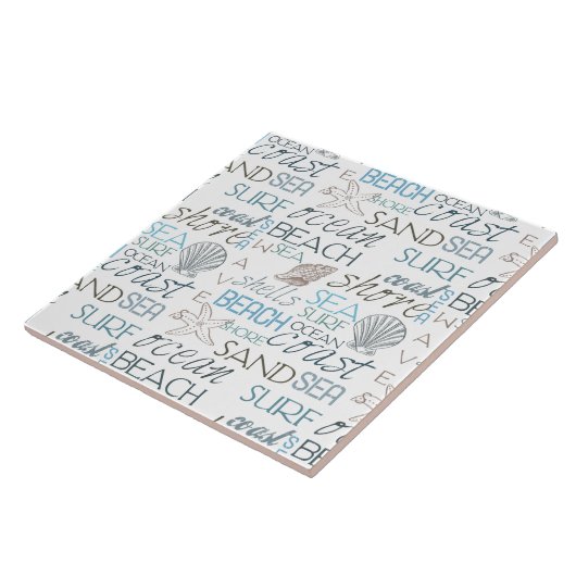 Strand-Typografie Fliese (Seite)