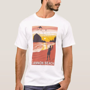 Strand u. Drachen - Kanonen-Strand, Oregon T-Shirt