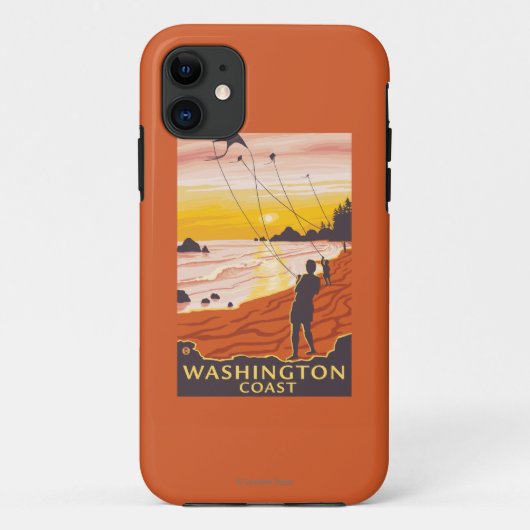 Strand u. Drachen - Washington-Küste Case-Mate iPhone Hülle (Rückseite)