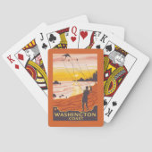 Strand u. Drachen - Washington-Küste Spielkarten (Rückseite)