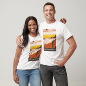 Strand-u. KitesCoastVintage Reise-Plakat T-Shirt (Unisex)
