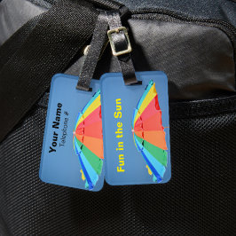 Strand Umbrella Bright farbenfroh Gepäckanhänger