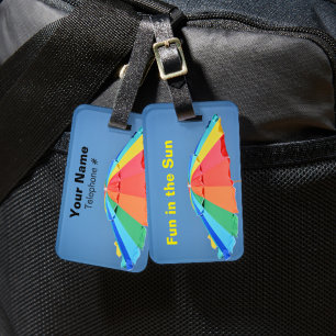 Strand Umbrella Bright farbenfroh Gepäckanhänger