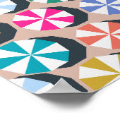 Strand Umbrellas Sommerküste Poster (Ecke)