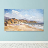 Strand und Berge Nerja 2001 Leinwanddruck (Insitu (Holzboden))