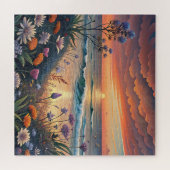 Strand und Blumenpuzzle Puzzle (Horizontal)