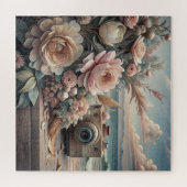 Strand und Blumenpuzzle Puzzle (Horizontal)