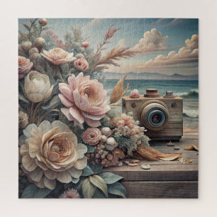 Strand und Blumenpuzzle Puzzle