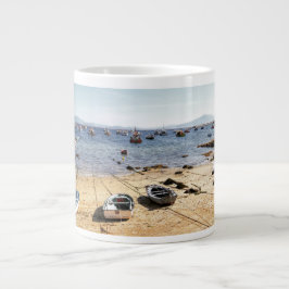 Strand und Boote Jumbo-Tasse