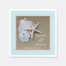 Strand und Burlap Wedpaper Napkins Serviette
