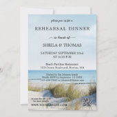 Strand und Dünen QR Code Probe Abendessen Einladung (Vorderseite)