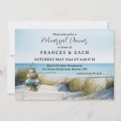 Strand und Dünen QR Code Probe Abendessen Einladung (Vorderseite)