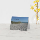 Strand und einsamer Kajak mit Sympathie-Karte Karte (Gelbe Blume)