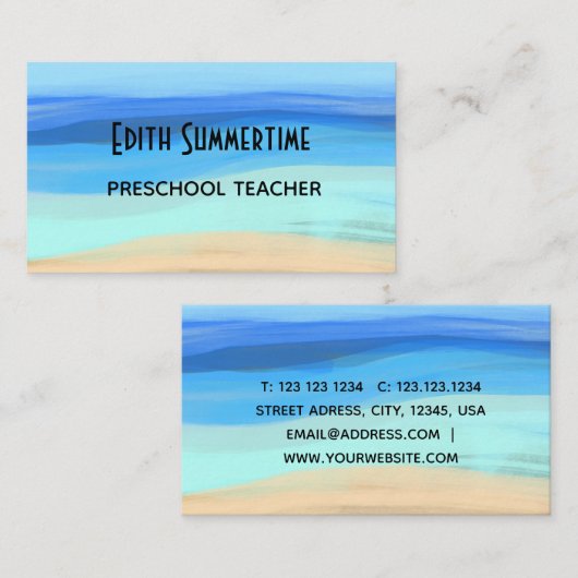 Strand und Gefühl Visitenkarte (Vorne/Hinten)