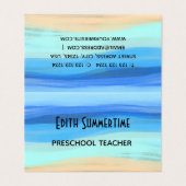 Strand und Gefühl Visitenkarten (Außenseite Aufgefaltet)