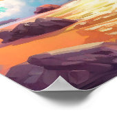 Strand und großes Wellenposter Poster (Ecke)