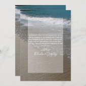 Strand und Hochzeit am Meer Dankeskarte (Vorne/Hinten)