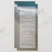 Strand und Hochzeit am Meer Menükarte (Vorne/Hinten)