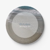 Strand und Hochzeit am Meer Pappteller (Vorderseite)