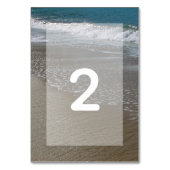 Strand und Hochzeit am Meer Tischnummer (Vorderseite)