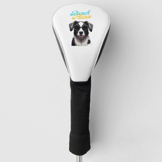 Strand und Hunde Golf Headcover (Vorderseite)