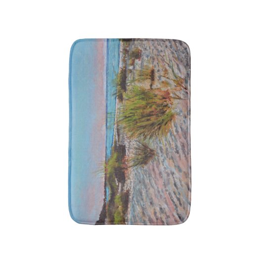 Strand und Küste | Pinselstrich Bath Mat Badematte (Vorderseite Vertikal)