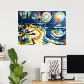 Strand und Leuchtturm 3 Poster (Heimbüro)