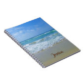 Strand und Meer mit dem Personalisierten Namen Wav Notizblock (Rechte Seite)