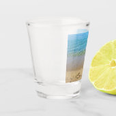 Strand und Meer von Korsika Schnapsglas (Links)