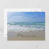 Strand und Meer von Menorca Postkarte (Vorne/Hinten)