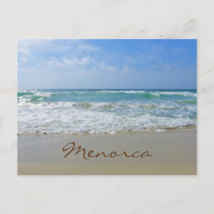 Strand und Meer von Menorca Postkarte