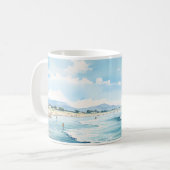 Strand und Meereswellen Kaffeetasse (Vorderseite Links)
