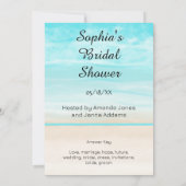 Strand und Ocean Bridal Blue Word Scramble Game Einladung (Rückseite)