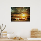 Strand und Ozean der Meerjungfrau Poster (Küche)