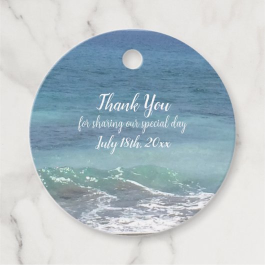 Strand und Ozean Vielen Dank für Ihre Unterstützun Geschenkanhänger (Vorderseite)