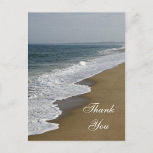 Strand und Ozean Vielen Dank Hinweis Postkarte