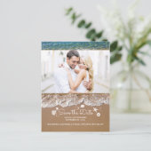 Strand- und Ozeanschätze Foto Save the Date Ankündigungspostkarte (Stehend Vorderseite)