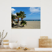 Strand und Palmen in Puerto Banus Poster (Küche)