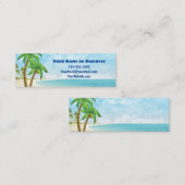 Strand und Palmen tropische Bäume Mini Visitenkarte (Vorne/Hinten)