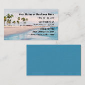 Strand und Palmen tropische Bäume Visitenkarte (Vorne/Hinten)