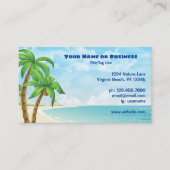 Strand und Palmen tropische Bäume Visitenkarte (Vorderseite)