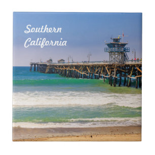 Strand und Pier in San Clemente im Süden Kaliforni Fliese