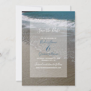 Strand und Sandhochzeiten am Meer retten das Datum Save The Date