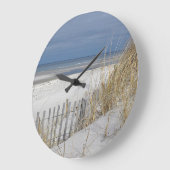 Strand und Sandzaun Große Wanduhr (Winkel)