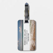 Strand und Schatten Gepäckanhänger (Rückseite vertikal)