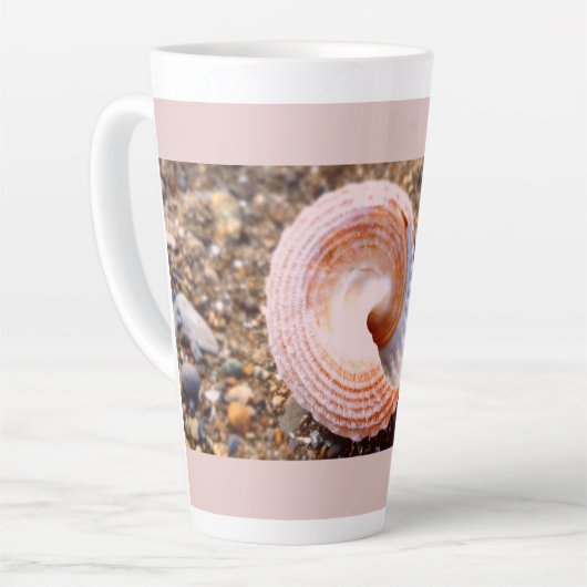 Strand und Seashell Foto Custom Milchtasse (Linke Ecke)