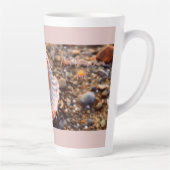 Strand und Seashell Foto Custom Milchtasse (Rechts)