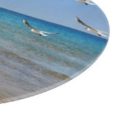 Strand und Seemöwen Schneidebrett (Ecke)