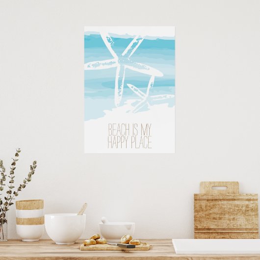 Strand und Seestern | Poster (Küche)